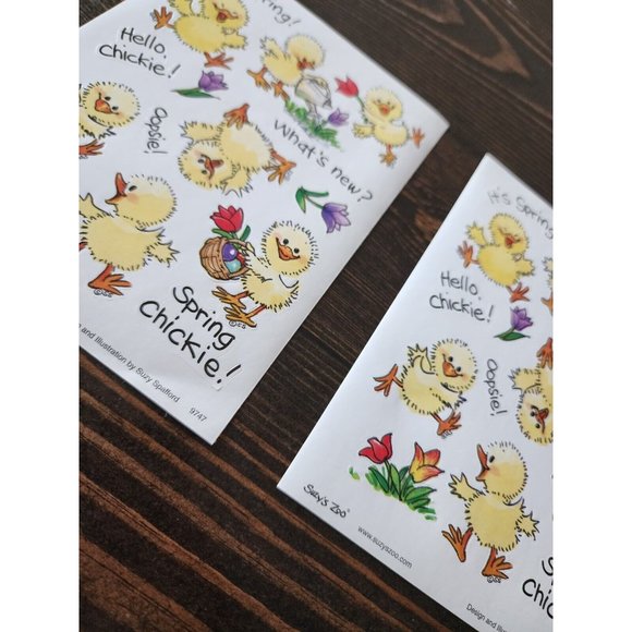 Stickers Lot - Suzy's Zoo 9747 Chick's Spring Easter RARE 2 SHEETS - Retired #15 - Picture 4 of 5